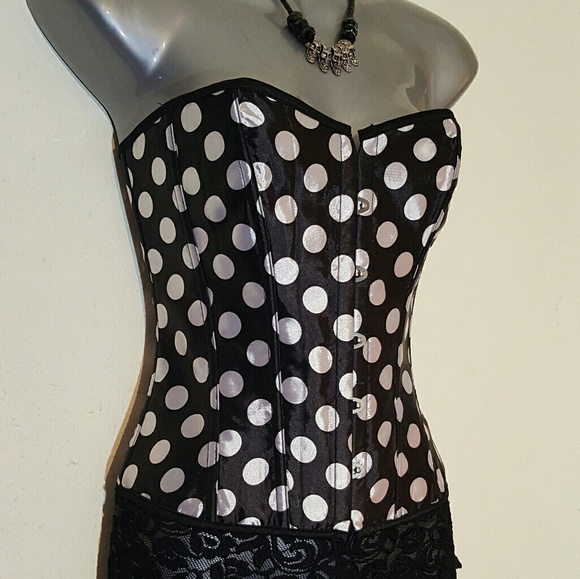 polka dot corset top